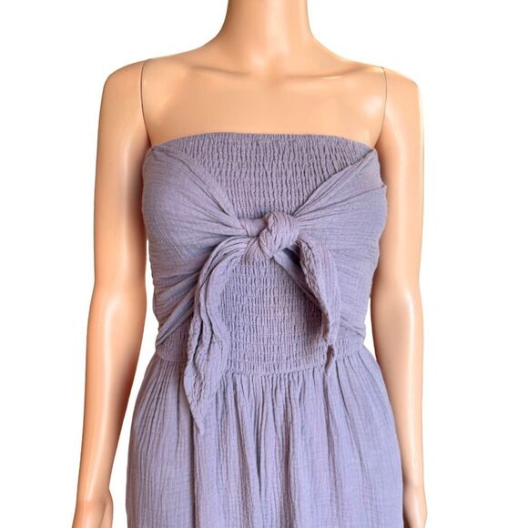 Grade & Gather Light Purple Tie Front Jumpsuit Small - Picture 3 of 7